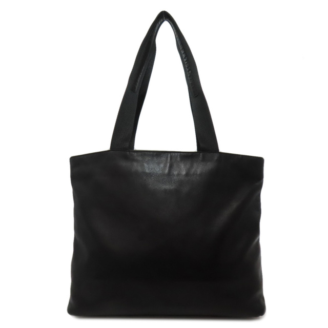 極 美品 希少品 保存袋付 PRADA プラダ ロゴ 金具 レザー 本革 