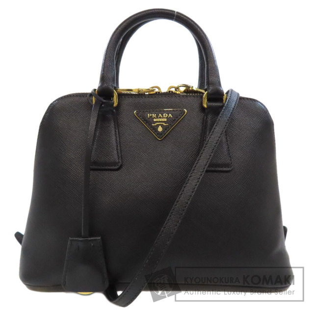 PRADA プラダ ロゴ金具 2WAY ハンドバッグ サフィアーノ レディース
