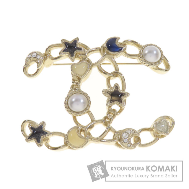 CHANEL シャネル ココマーク ゴールド金具 ブローチ 金属製 レディース