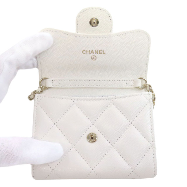 CHANEL シャネル チェーンウォレット ゴールド金具 二つ折り財布（小銭  
