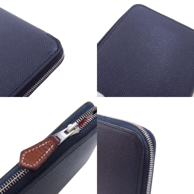 HERMES エルメス アザップシルクイン ロング ブルーインディゴ 長財布  