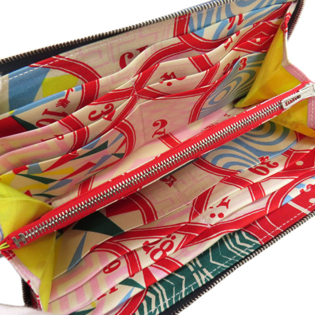 HERMES エルメス アザップシルクイン ロング ブルーインディゴ 長財布  