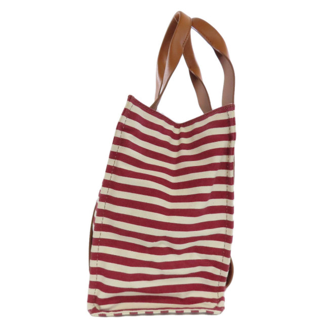 MARNI マルニ ボーダー トートバッグ キャンバス レディース 