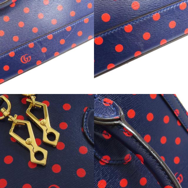 GUCCI グッチ 620850 ホースビット ドット柄 2WAY ハンドバッグ レザー