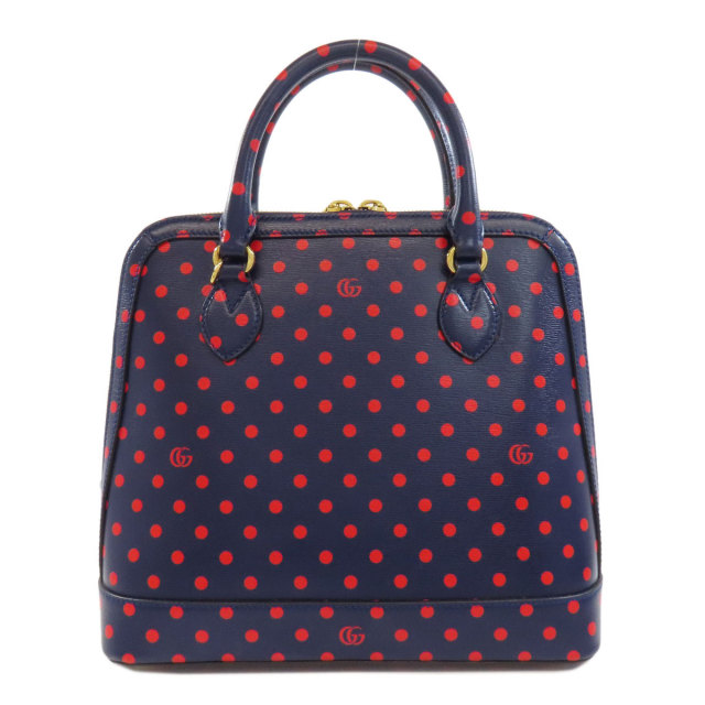 GUCCI グッチ 620850 ホースビット ドット柄 2WAY ハンドバッグ レザー 