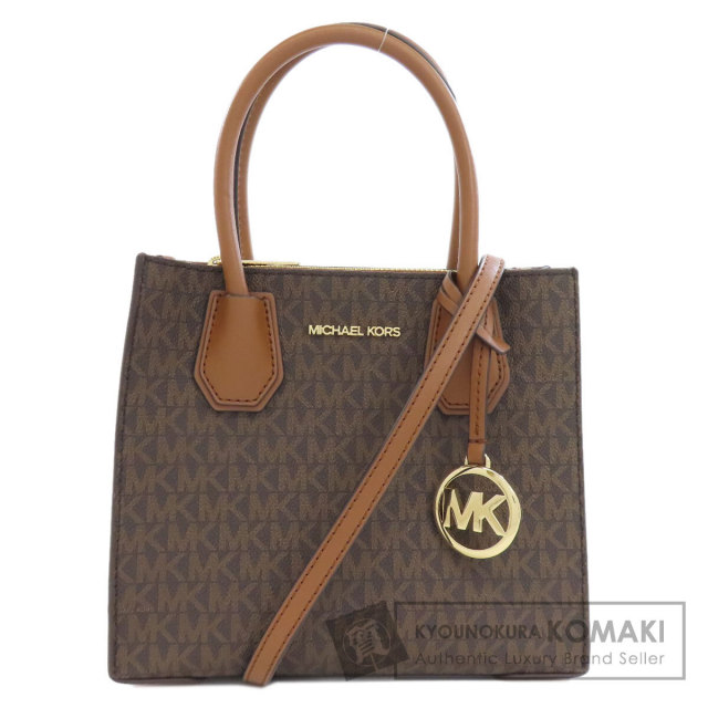 「人気」Michael Kors ハンドバッグ グレー ブラウン 美品 正規品 マイケルコース MICHAEL KORS ハンドバッグ