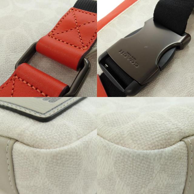 コーチ ボディバッグ ブラウン　美品 COACH コーチ 2047 シグネチャー ボディバッグ PVC レディース