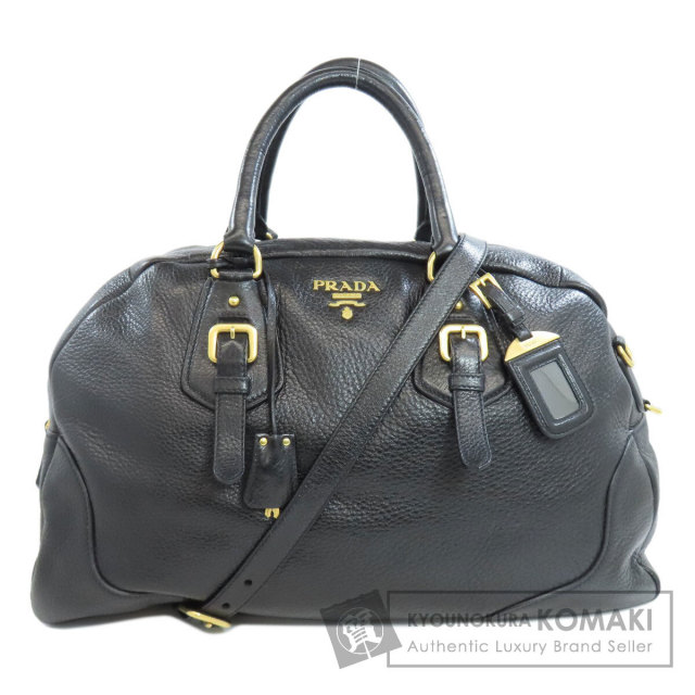 PRADA プラダ ロゴ金具 2WAY トートバッグ レザー レディース PRADA プラダ ロゴ金具 2WAY トートバッグ レザー レディース