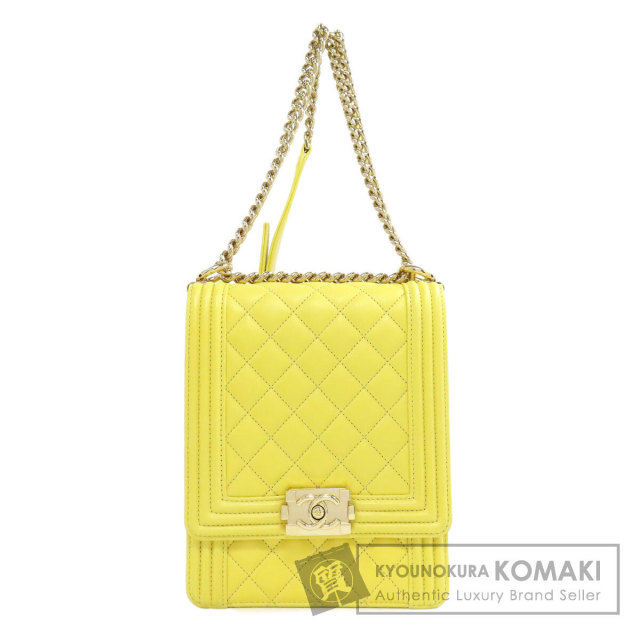 シャネル ボーイシャネル チェーンショルダー カーフ パール CHANEL 【超美品】シャネル ボーイシャネル チェーンショルダー