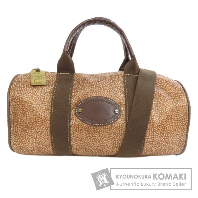 BORBONESE ボルボネーゼ ウズラ柄 2WAY ハンドバッグ ナイロン素材  