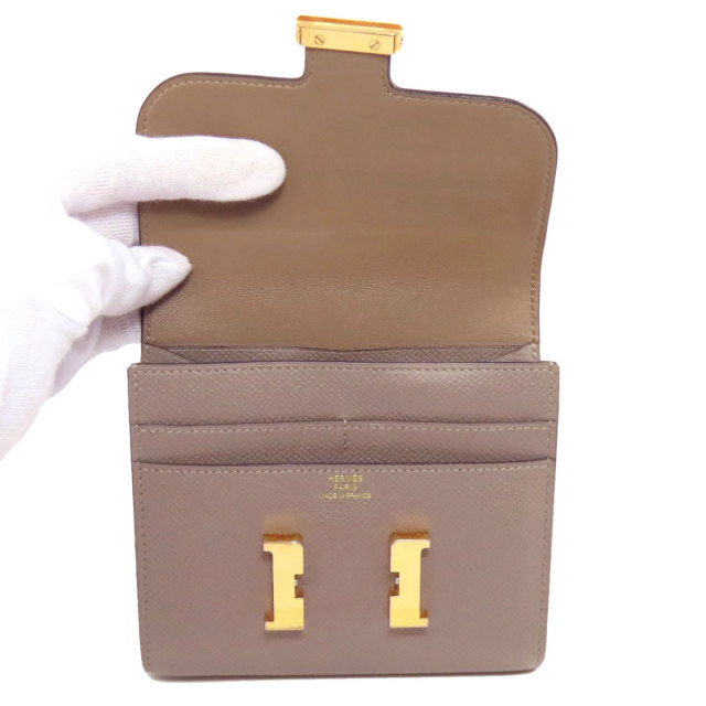 HERMES エルメス コンスタンス コンパクト ゴールド金具 二つ折り財布  