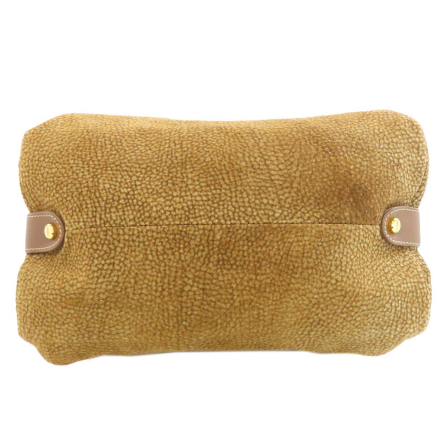 BORBONESE ボルボネーゼ ウズラ柄 ハンドバッグ スウェード レディース 