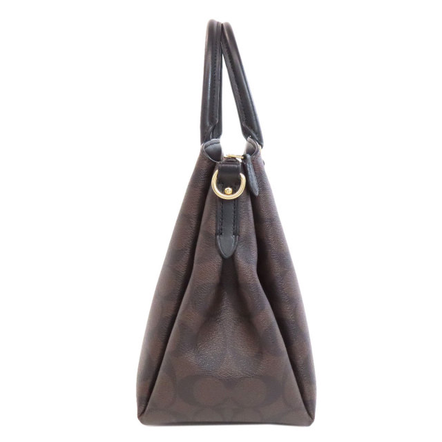 COACH コーチ シグネチャー 2WAY ハンドバッグ PVC レディース