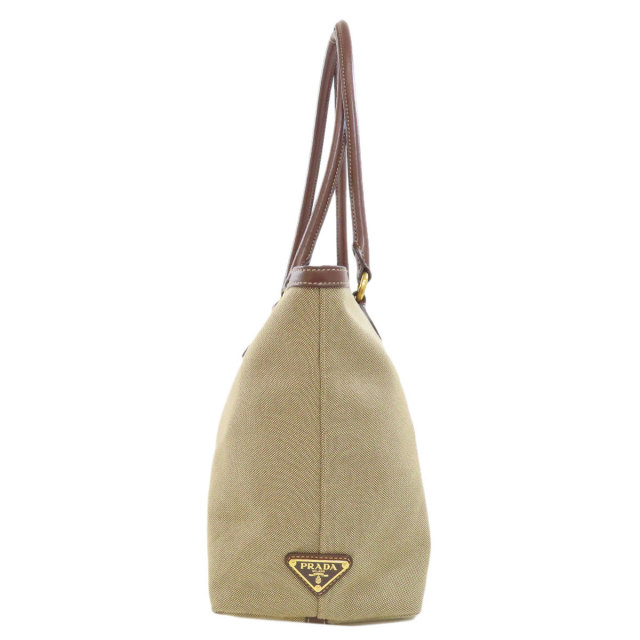 PRADA プラダ ロゴ トートバッグ キャンバス/レザー レディース
