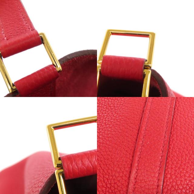 エルメス ハンドバッグ ピコタンロックPM ヴァーミリオン ゴールド金具