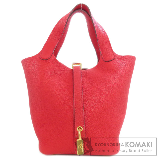 エルメス ハンドバッグ ピコタンロックPM ヴァーミリオン ゴールド金具