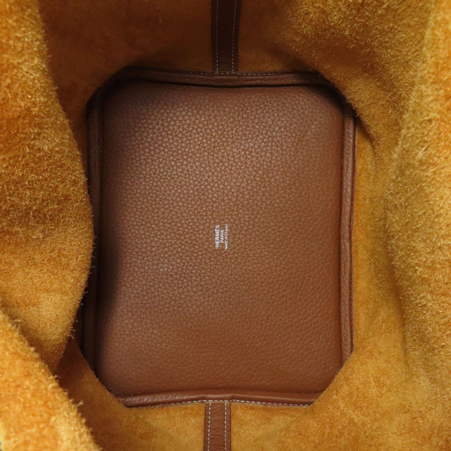 エルメス ハンドバッグ ピコタンロックMM ゴールド シルバー金具