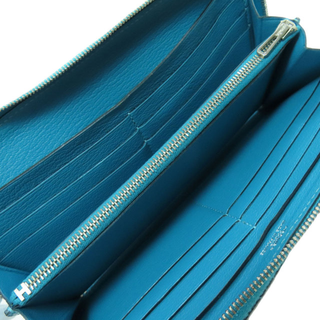 HERMES エルメス アザップ クラシック ロング ターコイズ シルバー金具 