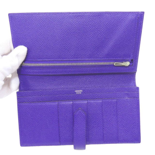 HERMES エルメス ベアンスフレ ブルーエレクトリック シルバー金具 長  