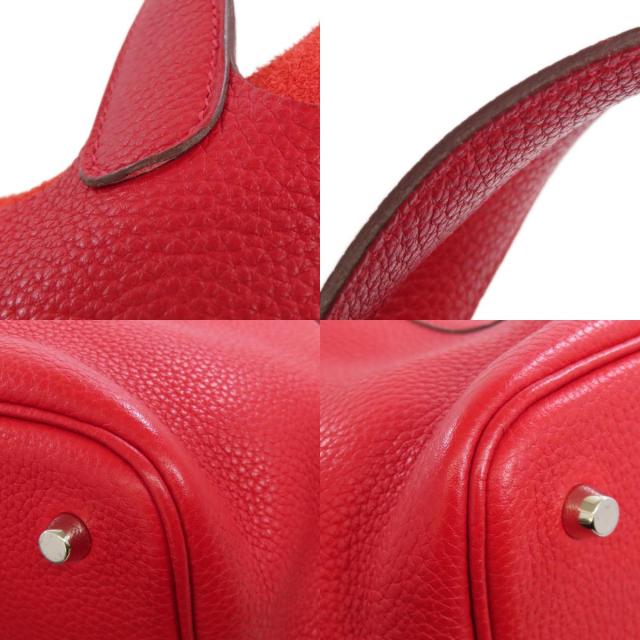 エルメス ハンドバッグ ピコタンロックMM ルージュカザック シルバー金具