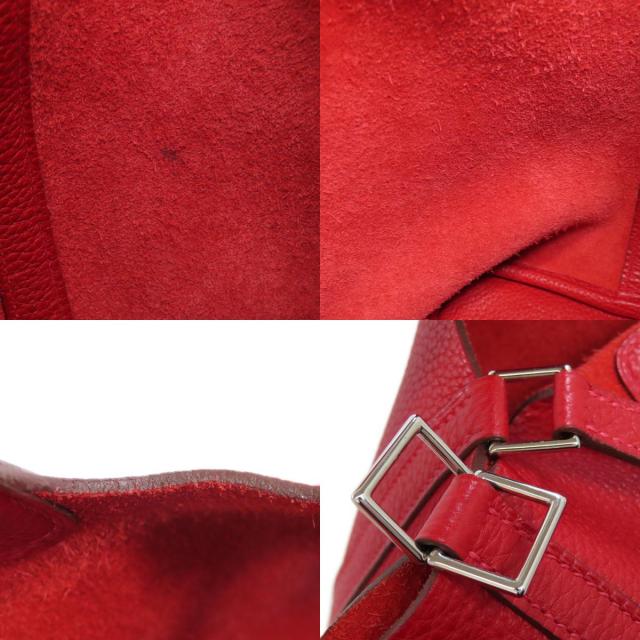 エルメス ハンドバッグ ピコタンロックMM ルージュカザック シルバー金具