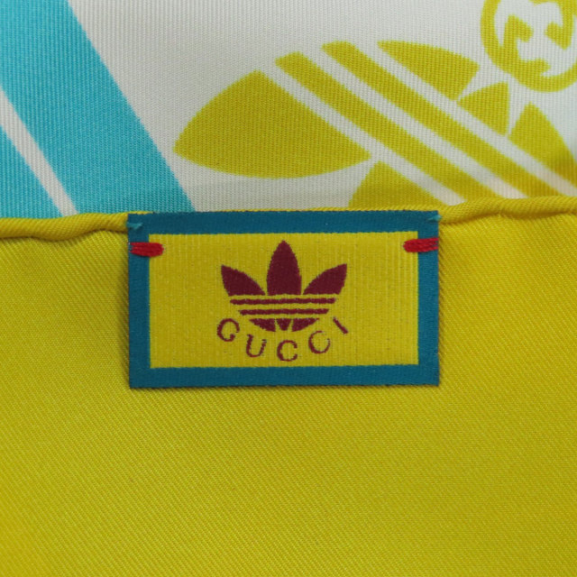 GUCCI グッチ 716092 アディダスコラボ スカーフ シルク レディース  