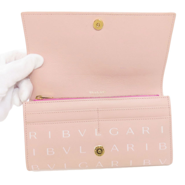 BVLGARI ブルガリ ロゴマニア 長財布（小銭入れあり） レザー レディース