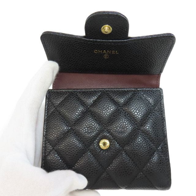 CHANEL シャネル 三つ折り財布 ココマーク ゴールド金具 二つ折り財布 