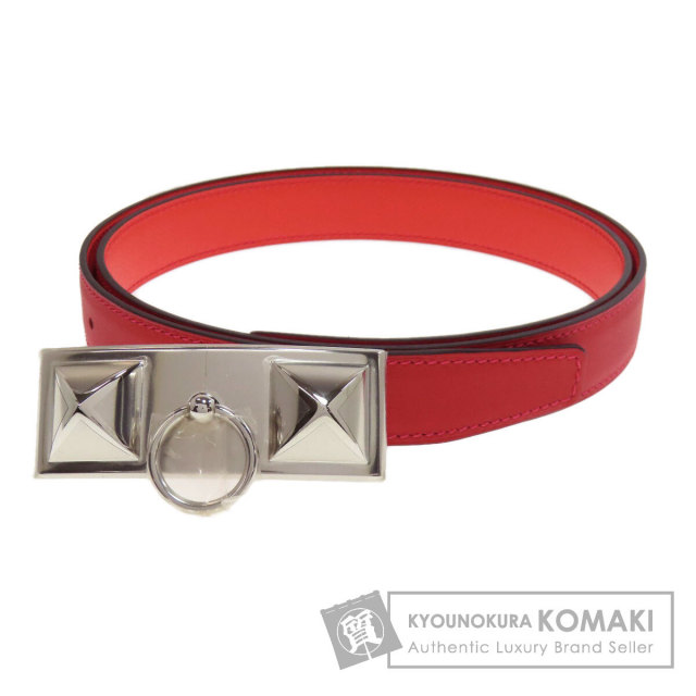 エルメス ベルト リヴァル ヴァーミリオン ローズ SV金具