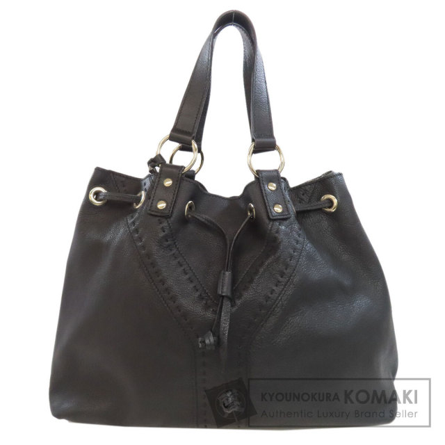 YVES SAINT LAURENT イヴ・サンローラン ロゴ ハンドバッグ レザー 