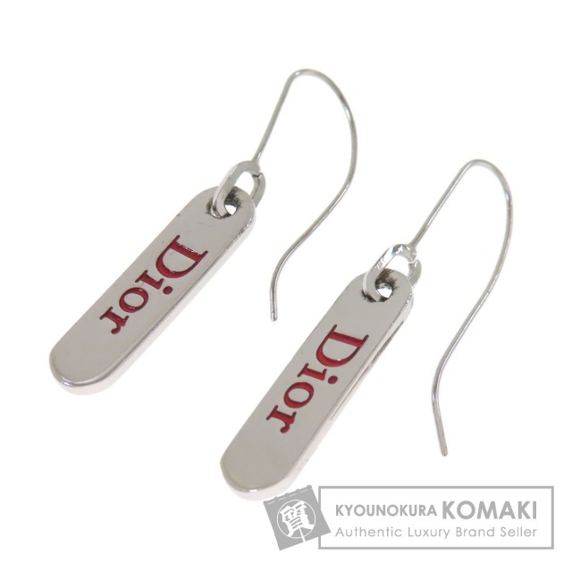 CHRISTIAN DIOR クリスチャンディオール ロゴプレート ピアス 金属製