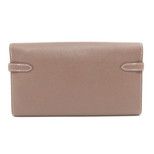 HERMES エルメス ケリーウォレット エトープ シルバー金具 長財布 