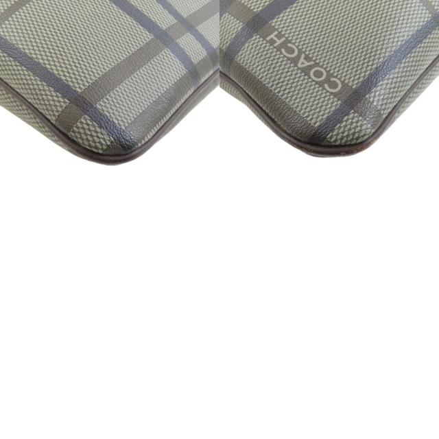 COACH コーチ F70751 チェック柄 ショルダーバッグ レザー/PVC レディース 