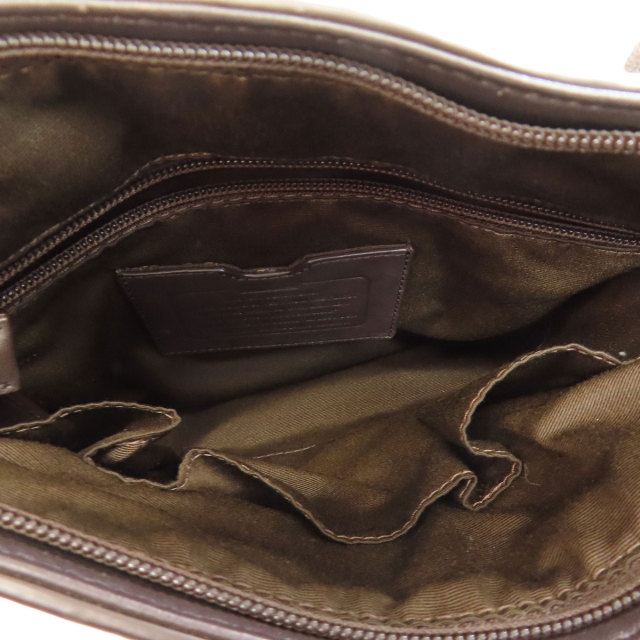 COACH コーチ F70751 チェック柄 ショルダーバッグ レザー/PVC レディース 