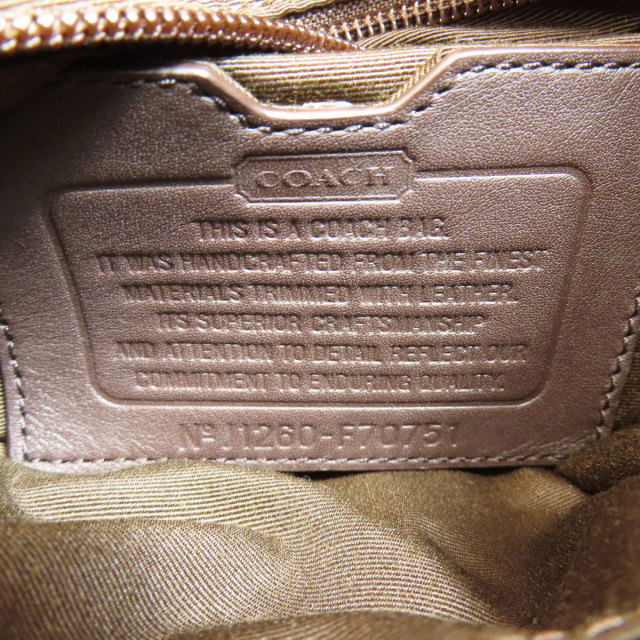 COACH コーチ F70751 チェック柄 ショルダーバッグ レザー/PVC レディース 