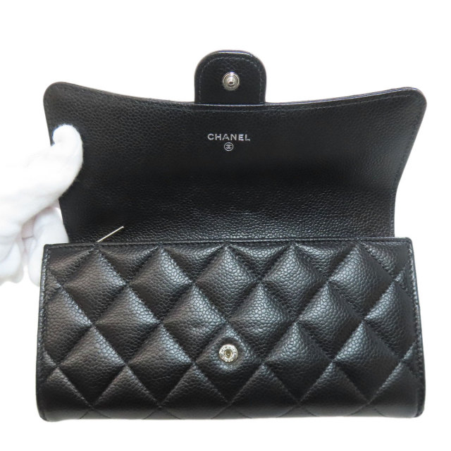 シャネル 長財布（小銭入れあり） マトラッセ シルバー金具