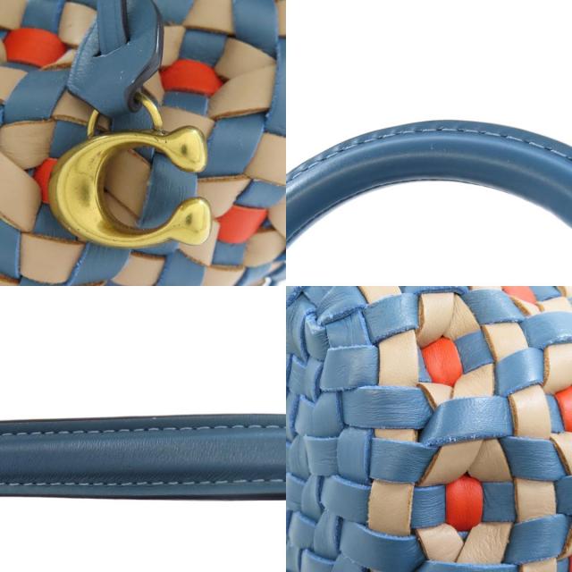 COACH コーチ 603 編み込み 2WAY ハンドバッグ レザー