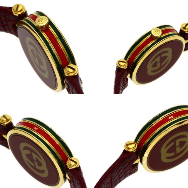 ウォッチ　GUCCI グッチ シェリーライン文字盤 クロコ革ベルト GP ウォッチGUCCI グッチ シェリーライン文字盤 クロコ革ベルト GP