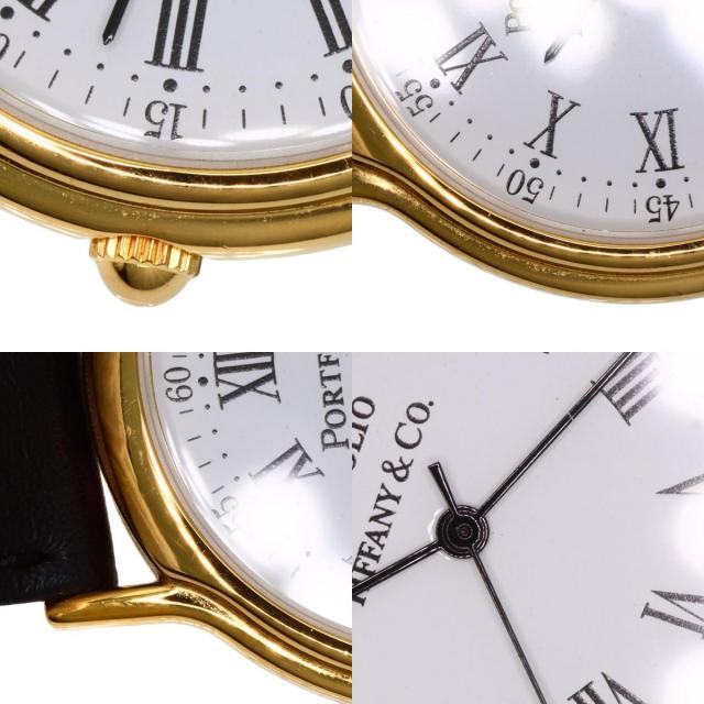 美品 ティファニー TIFFANY ポートフォリオ 腕時計 コンビ H261 楽天