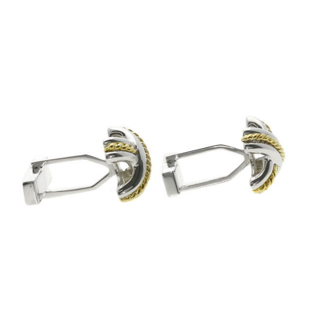 高評価のクリスマスプレゼント ティファニー TIFFANY&Co. シグネチャー シルバー/K18YG カフス 小物