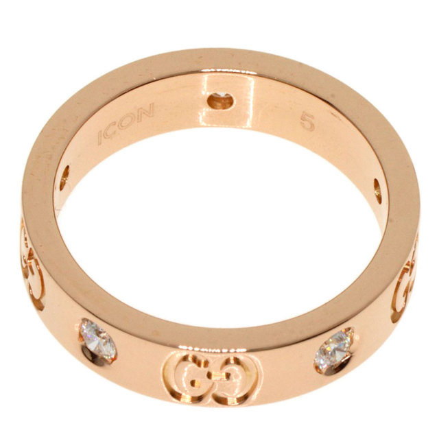 GUCCI グッチ アイコン スリム 5P ダイヤモンド #5 リング・指輪 K18 