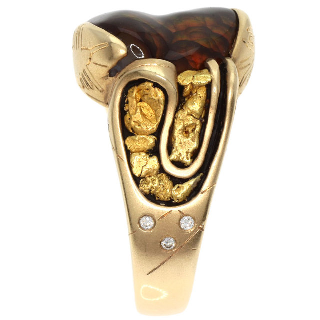 梶光夫 リング・指輪 アンモライト ダイヤモンド