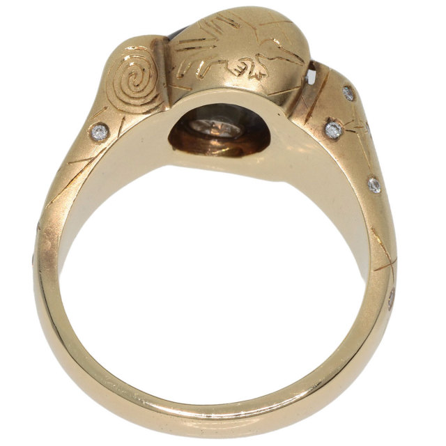 梶光夫 リング・指輪 アンモライト ダイヤモンド