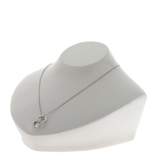 K18 ハート型チェーンパールネックレス K18 ハート型チェーンパール
