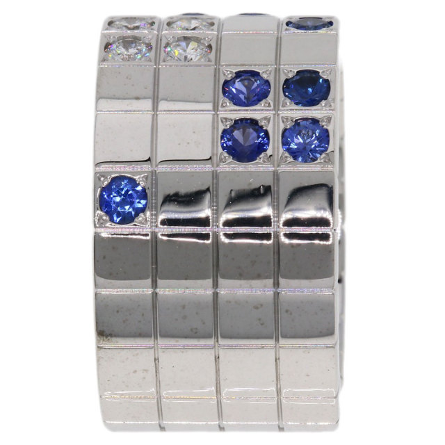 CARTIER カルティエ パイエット ダイヤモンド サファイア #55 リング 