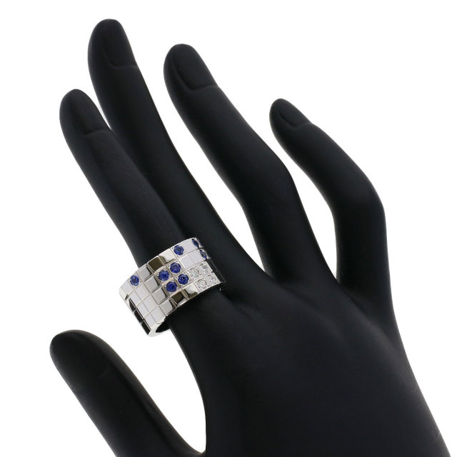 CARTIER カルティエ パイエット ダイヤモンド サファイア #55 リング 
