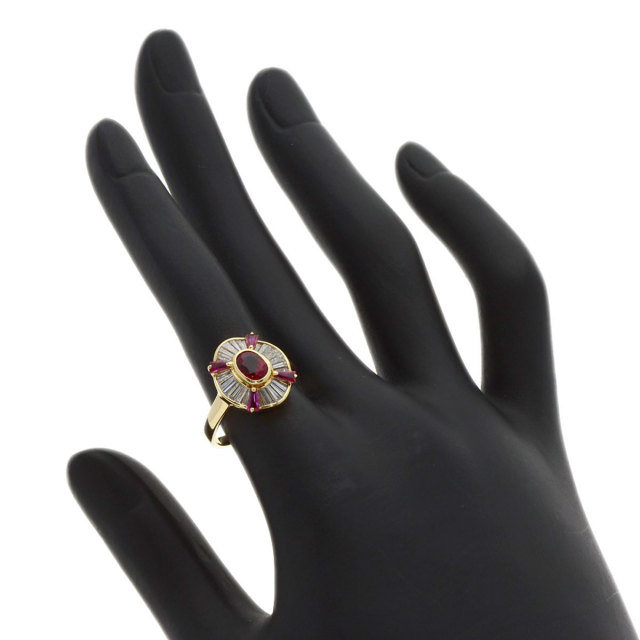 TASAKI タサキ ルビー ダイヤモンド リング・指輪 K18イエローゴールド 