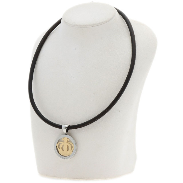 BVLGARI トンドクラウン　ペンダント　ネックレス K18YG ×ステンレス BVLGARI ブルガリ ペンダントトップ トンドクラウン K18YG/SS