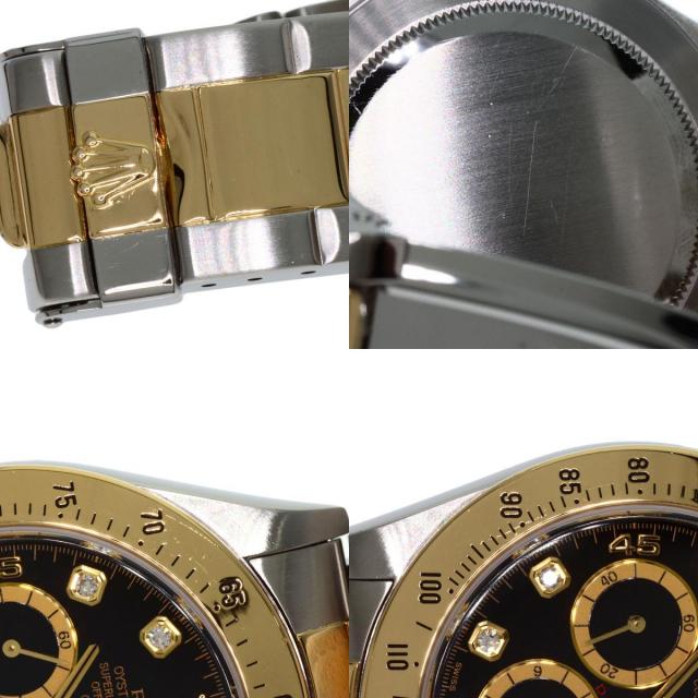美品　ロレックス　定価　16523　16523G　K18×SS　コンビ　コマ ロレックス デイトナ 18KYGコンビ シャンパン文字盤8Pダイヤ 16523G L