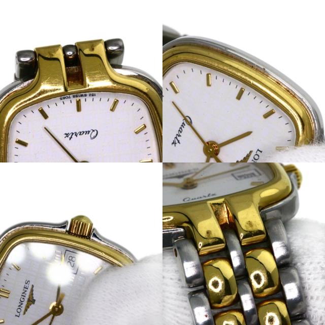 【新品電池】LONGINES ロンジン ゴールド文字盤 スクエア レディース LONGINES ロンジン スクエアフェイス 腕時計 GP/革 レディース